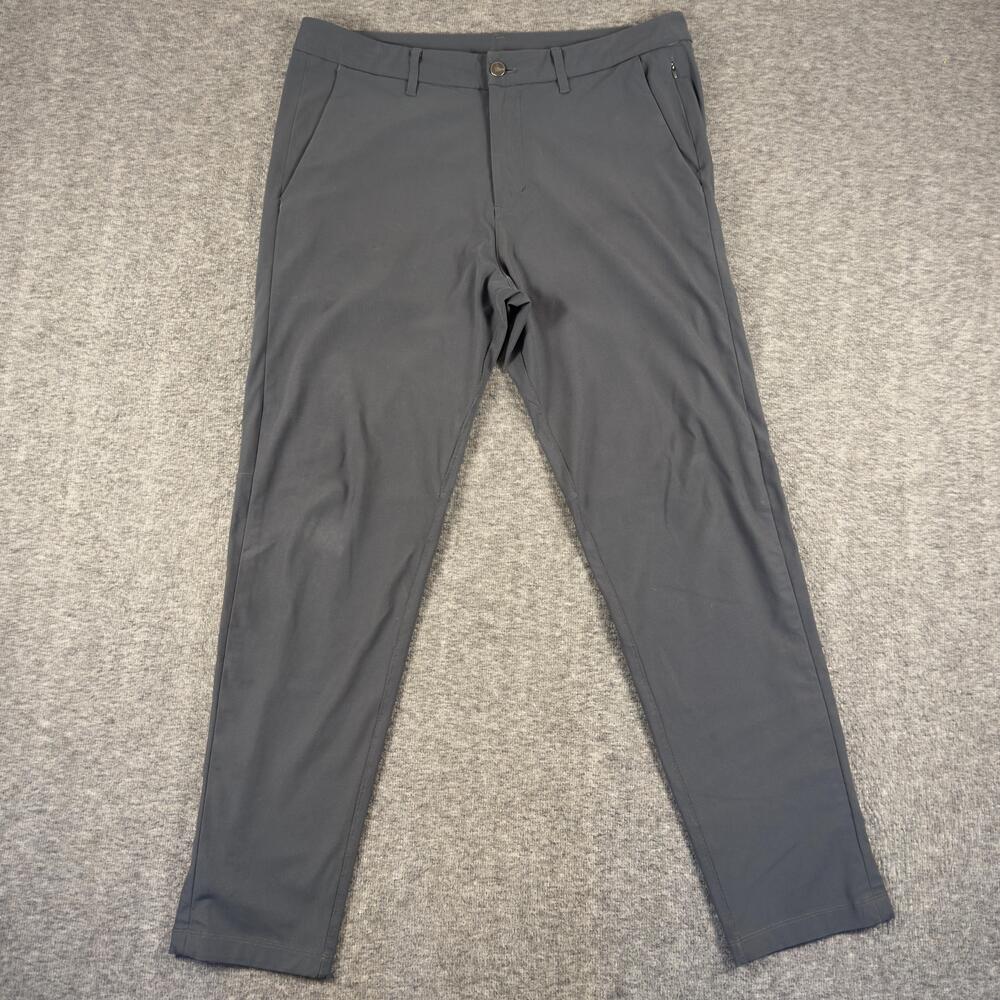 Lululemon Pants Mens 36x29 Gray Chino Slim Fit Stretch Casual Travel Performance
